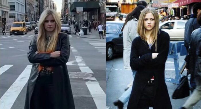 Avril Lavigne recrea la portada de su álbum 20 años después