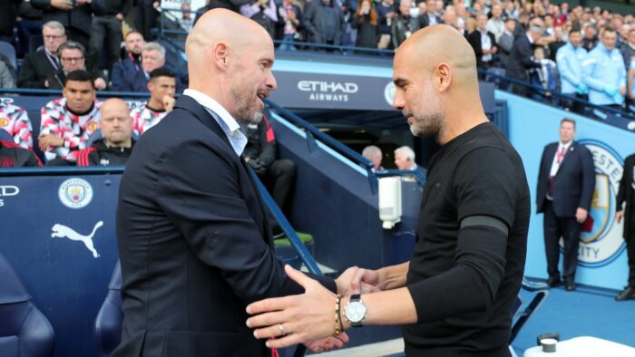 Erik ten Hag and Pep Guardiola