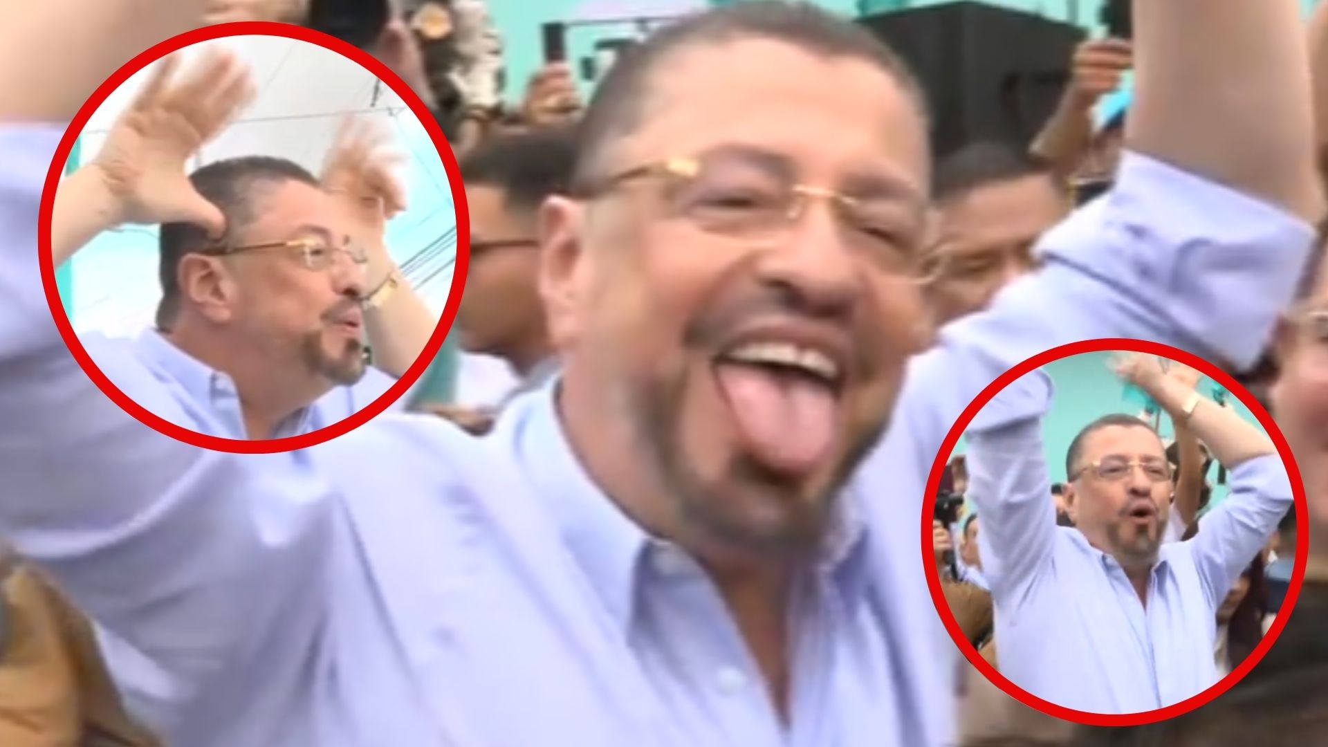 Rodrigo Chaves realiza gestos extraños y desata polémica en plena vía pública