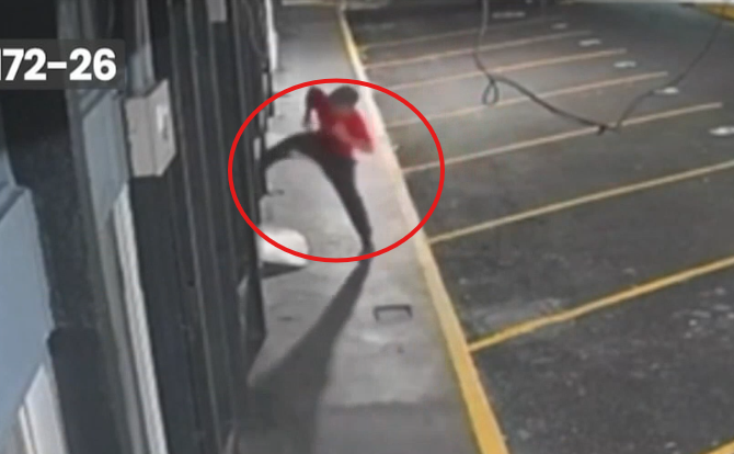 (VIDEO) Ladrón ingresó a robar local con patada ninja en Pérez Zeledón