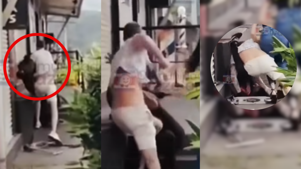 VIDEO: Extranjero propina brutal paliza a guachimán que se molestó por no darle dinero