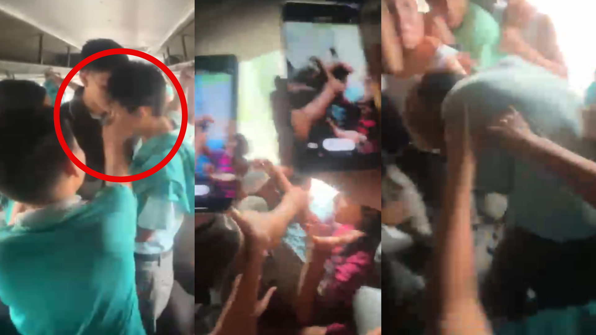 Indignante video: Alumnos propinan brutal paliza a adolescente en autobús colegial