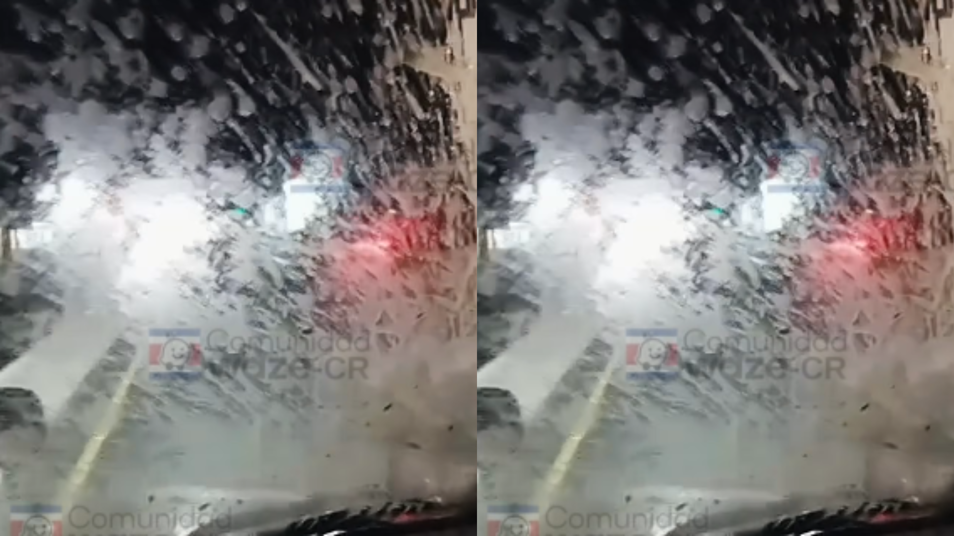 ¡Alerta! Trailero muestra cómo quedó parabrisas luego de que le lanzaran un huevo en Ruta 32