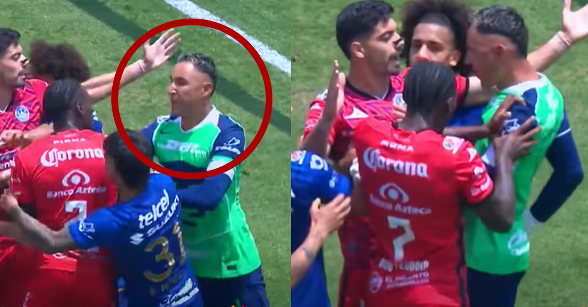 Keylor Navas desata bronca en México tras recibir un empujón en pleno partido
