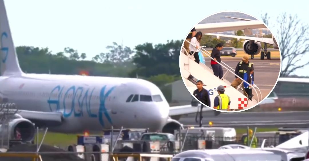 Costa Rica recibió este viernes un segundo vuelo con 22 migrantes deportados desde Estados Unidos