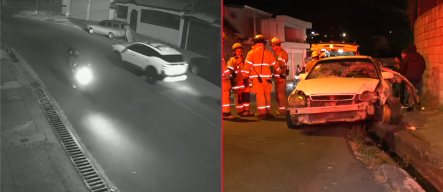 (VIDEO) Carro se sale de la vía e impacta brutalmente un poste en San José