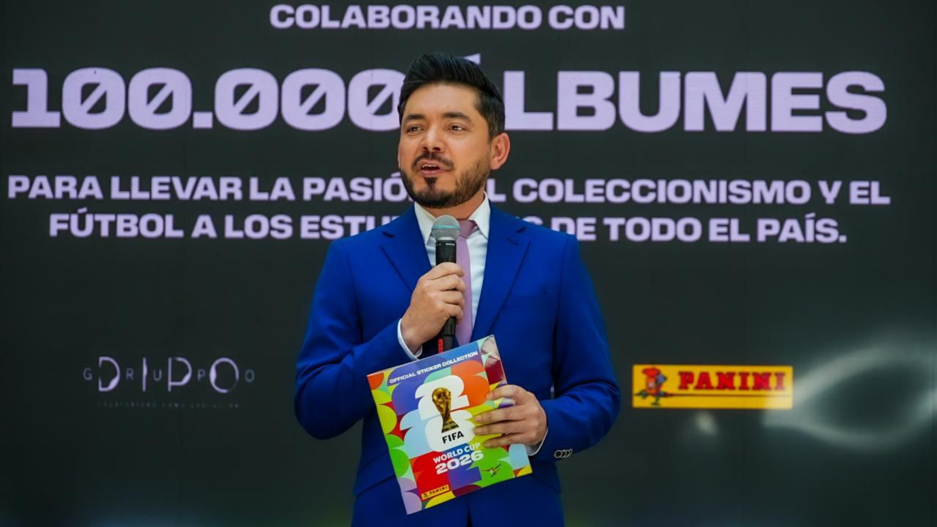 MEP anuncia alianza para regalar 100 mil álbumes del Mundial a estudiantes de todo el país