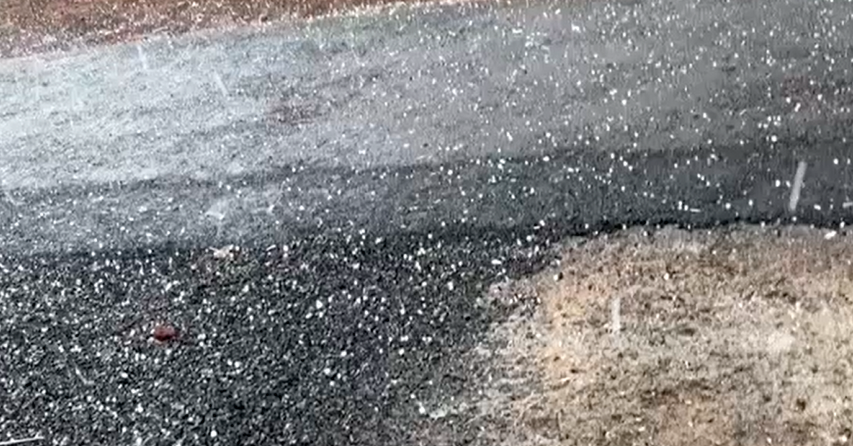 Registran caída de granizo en esta zona del país