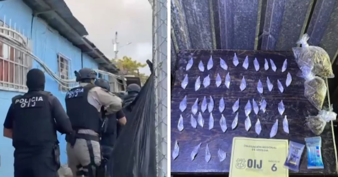 OIJ desarticuló banda que vendía drogas 24/7 en un búnker en Heredia