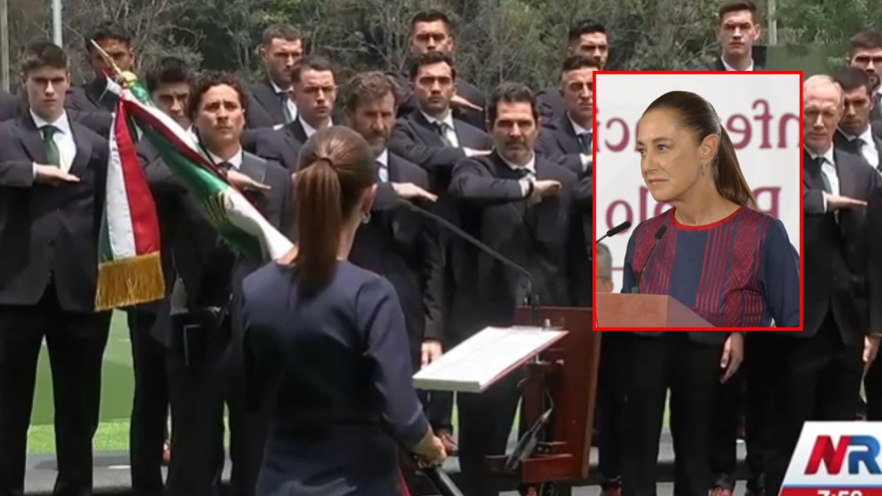 Claudia Sheinbaum abandera a Selección Mexicana pa